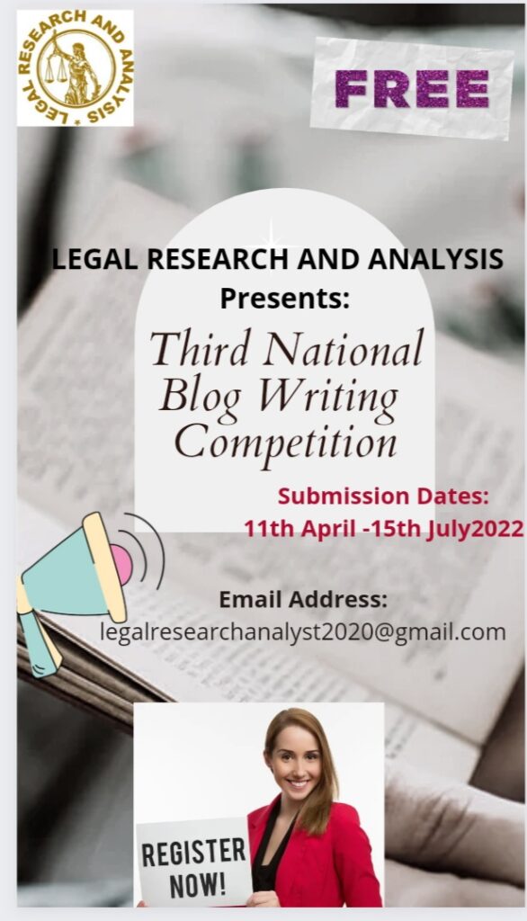 Images; Picture; Representative image/ Sources LRA E ARCHIVES /poster image of  Third National Blog Writing Competition, 2022.