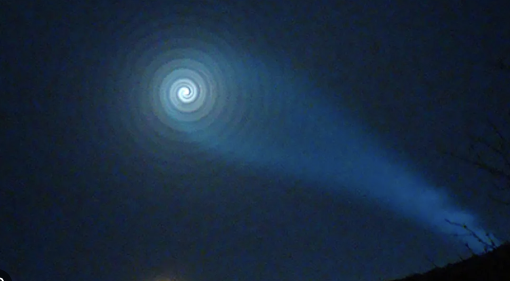 The entire population of northern Norway residing in Tromso rushed to awakening sight of enormous sparkling of combination of a blue and white light.